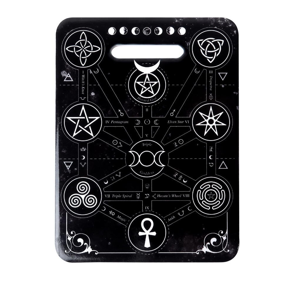 Magick Symbols cutting board Trivet Alchemy Gothic serving board